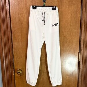 SHEIN Cream NASA Kids Joggers